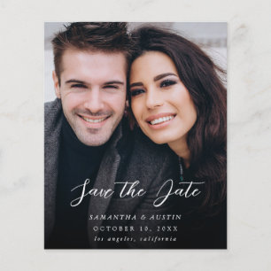 Budget MOD V Foto Elegant Save the Date - Donkerde Flyer
