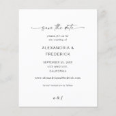 Budget MOD Ver Foto & Calligrafie 5 Save the Date Flyer (Achterkant)