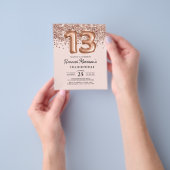 Budget Modern 13e Verjaardag Roos Gold Party Flyer (Hand)