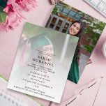 Budget Modern 2 Foto fade Graduation Party<br><div class="desc">** SATIJNPAPIER IS DUN PAPIER. UPGRADE HET PAPIER NAAR EEN DIKKER PAPIER. HEEFT EEN OPTIE VOOR ENVELOPPEN. *** Eenvoudig, modern, en met u beschrijft deze aangepaste foto afstudeerfeestuitnodiging. Maak een memento en stuur samen een uitnodiging, op één kaart. En u bespaart geld met deze budgetversie. Stuur je uitnodiging naar zoveel...</div>