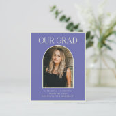 Budget Modern 2 Foto Paars Arch Afstuderen Kaart (Staand voorkant)