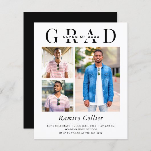 Budget Modern 3 Foto Afstuderen Celebration (Voorkant / Achterkant)