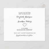 Budget Modern 3 Fotopaard sparen de datum uitnodig (Achterkant)