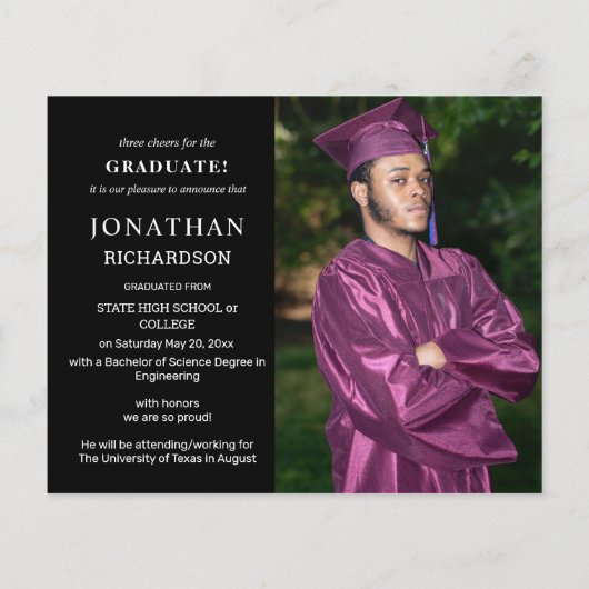 Budget Modern 4 Aankondiging van het Foto Afstuder (Achterkant)