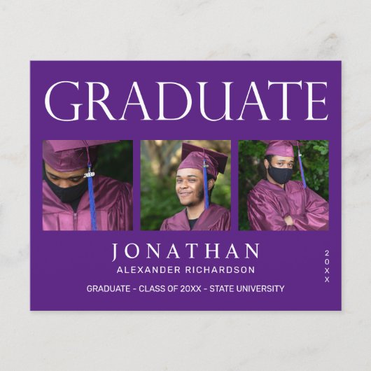 Budget Modern 4 Aankondiging van het Foto Afstuder Flyer (Voorkant)