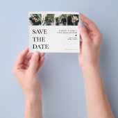 Budget modern 4 foto collage bruiloft opslaan datu flyer (Hand)