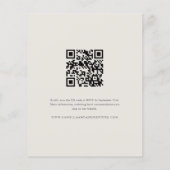 Budget Modern 4 Foto QR Code Bruiloft uitnodiging (Achterkant)