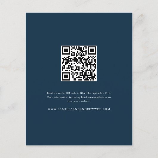 Budget Modern 4 Foto QR Code Bruiloft uitnodiging (Achterkant)