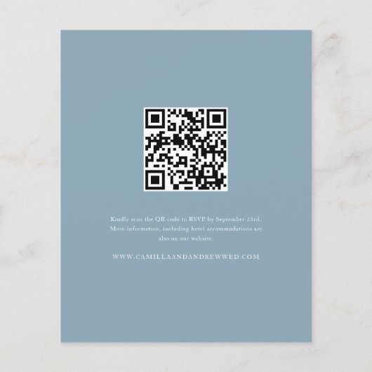 Budget Modern 4 Foto QR Code Bruiloft uitnodiging (Achterkant)