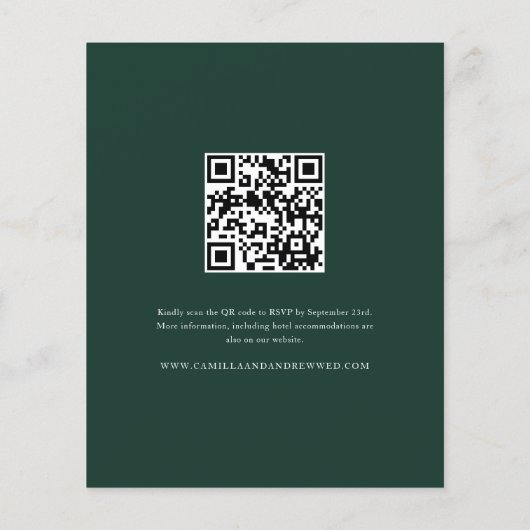 Budget Modern 4 Foto QR Code Bruiloft uitnodiging (Achterkant)