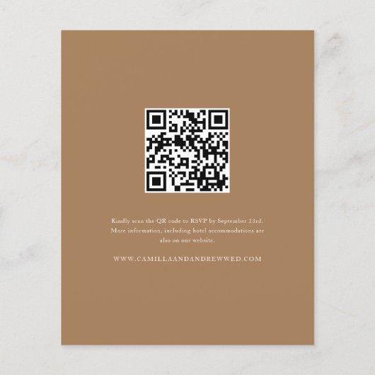 Budget Modern 4 Foto QR Code Bruiloft uitnodiging (Achterkant)