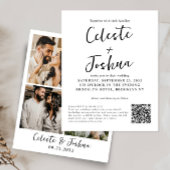 Budget Modern 4 Fotoscript Naam QR Code Bruiloft