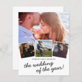 Budget Modern 4 Uitnodiging tot fotoweddenschap (Voorkant / Achterkant)