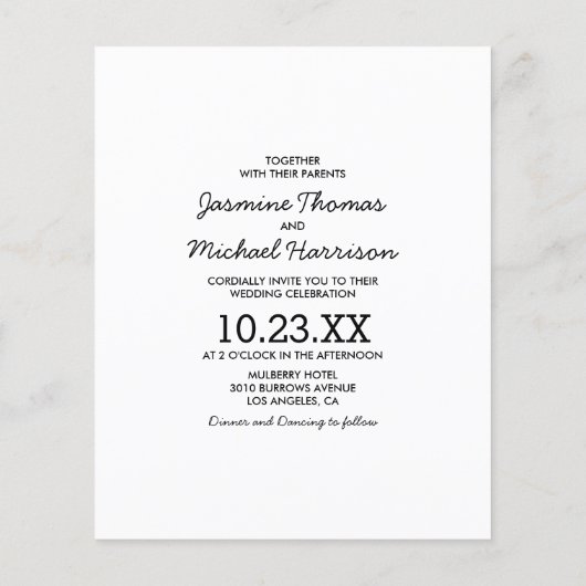 Budget Modern 4 Uitnodiging tot fotoweddenschap (Achterkant)