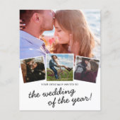 Budget Modern 4 Uitnodiging tot fotoweddenschap (Voorkant)