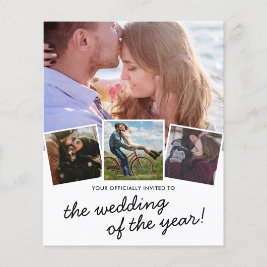 Budget Modern 4 Uitnodiging tot fotoweddenschap (Voorkant)