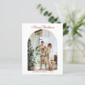 BUDGET Modern 5 Foto Rood Vrolijk Kerstfeest Arch (Staand voorkant)
