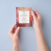 Budget Modern Abstract huwelijksmenu Flyer (Hand)
