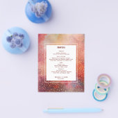 Budget Modern Abstract huwelijksmenu Flyer (Enkel)
