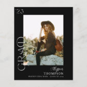 Budget modern AFSTUDEERDER Foto Afstuderen - zwart Flyer (Voorkant)