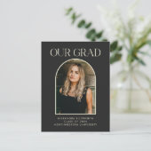 Budget Modern Afstuderen voor foto zwarte boog Briefkaart (Staand voorkant)