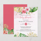 Budget Modern Beach Floral Baby shower (Voorkant / Achterkant)