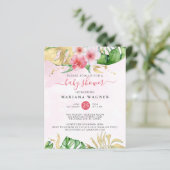 Budget Modern Beach Floral Baby shower (Staand voorkant)
