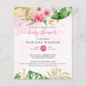 Budget Modern Beach Floral Baby shower