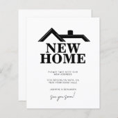 BUDGET Modern Black and White We’ve Moved New Home (Voorkant / Achterkant)