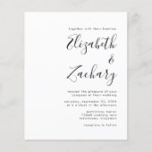 Budget Modern Black and White Wedding Invitation (Voorkant)