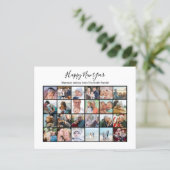 Budget Modern Black Minimalist Photo Holiday Kaart (Staand voorkant)