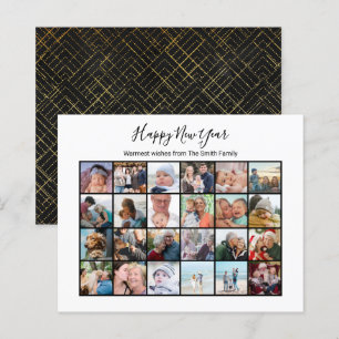 Budget Modern Black Minimalist Photo Holiday Kaart