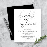 Budget Modern Black White Bridal Shower<br><div class="desc">Budgetvriendelijke minimalistische eenvoudige elegante zwarte en witte bridale Shower-uitnodiging met onze chic handgeschreven typografie en uw aangepaste details. Ideaal voor je affaire. **Ons BUDGET document is kleiner en delicater, maar toch mooi!** Voor een vergelijking van papiertypen kunt u hier onze video bekijken: https://youtu.be/G0F9Am5HPD4 Als u hulp nodig hebt of objecten...</div>