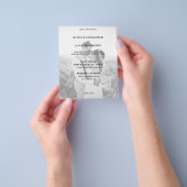 Budget Modern Black & White Photo Wedding Flyer (Hand)