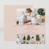BUDGET Modern Blush Multi Photo Christmas (Voorkant / Achterkant)