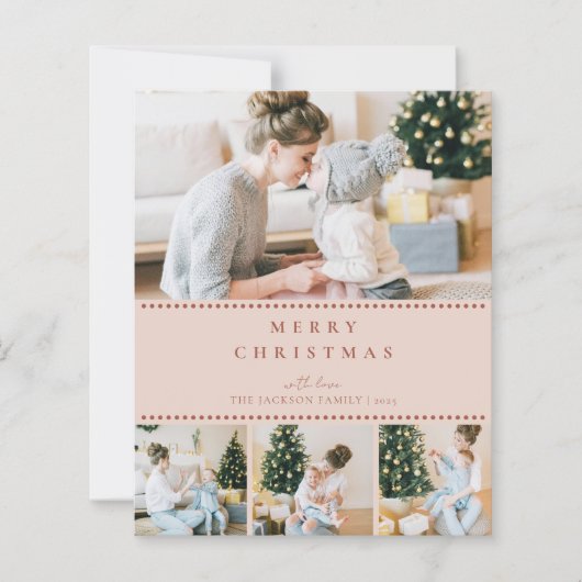 BUDGET Modern Blush Multi Photo Christmas (Voorkant)