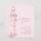 BUDGET Modern Blush Roze Vakantie Kerstfeest (Voorkant / Achterkant)