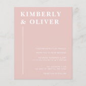 Budget Modern Blush Wedding Invitations (Voorkant)