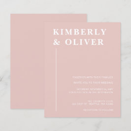 Budget Modern Blush Wedding Invitations