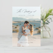 Budget Modern Boho 2 Photo Wedding Kaart (Staand voorkant)