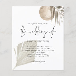 Budget Modern Boho Grass Beige Weddenschap