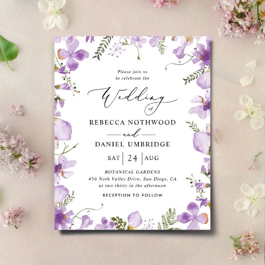 Budget Modern Boho Lavender Weddenschap