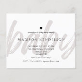 Budget Modern Boho Minimale uitnodiging tot Baby s (Voorkant)