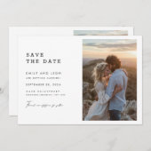 Budget Modern Boho Qr Code Photo Wedding Save The Date (Voorkant / Achterkant)