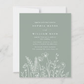 BUDGET Modern Boho Sage Green Wildflower Wedding (Voorkant)