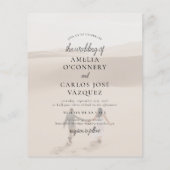 Budget Modern Boho Style Simple 2 Photo Wedding (Achterkant)