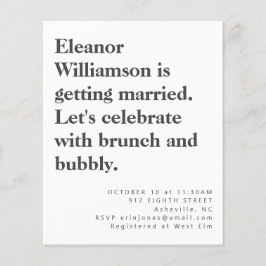 Budget Modern Bold Black White Bridal Brunch