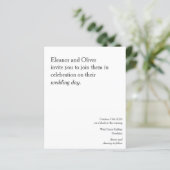 Budget Modern Bold Black White Wedding Invitation (Staand voorkant)