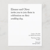 Budget Modern Bold Black White Wedding Invitation (Voorkant)