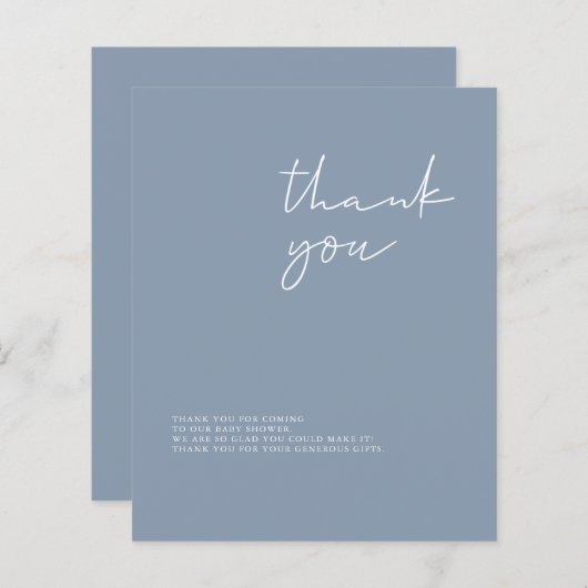 Budget Modern Boy Baby shower Dank u wel! (Voorkant / Achterkant)